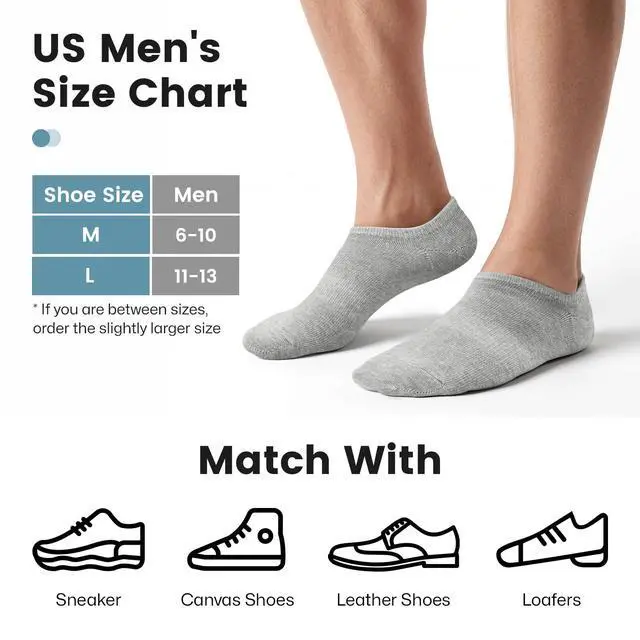 Alt view image 7 of 7 - No Show Men Socks, Low Cut Ankle Sock, Men Short Socks Casual Cotton Socks Size 6-10