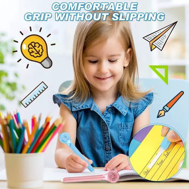 Alt view image 7 of 7 - 10 Pack Correction Tape Pen Correctional Ink Tape Push Pull Protective, Easy to Use Applicator for School Office Supplies, 0.2 x 236 Inch (Bright Color)