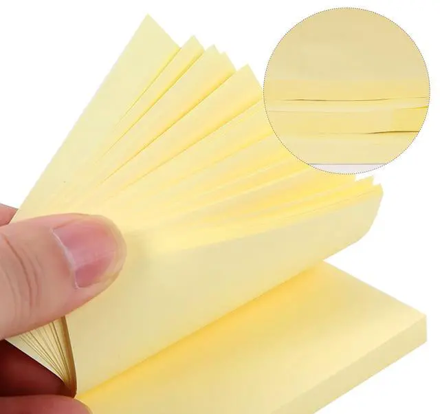Alt view image 3 of 7 - 12 Pads Large Sticky Notes Yellow,3 x 5'' Self-Stick Notes Pads Recyclable,100 Sheets/Pad Super Sticking Power 76x127mm,1200 Sheets Clean Removal Sticky Notes Easy to Post for Note Taking,to Do Lists