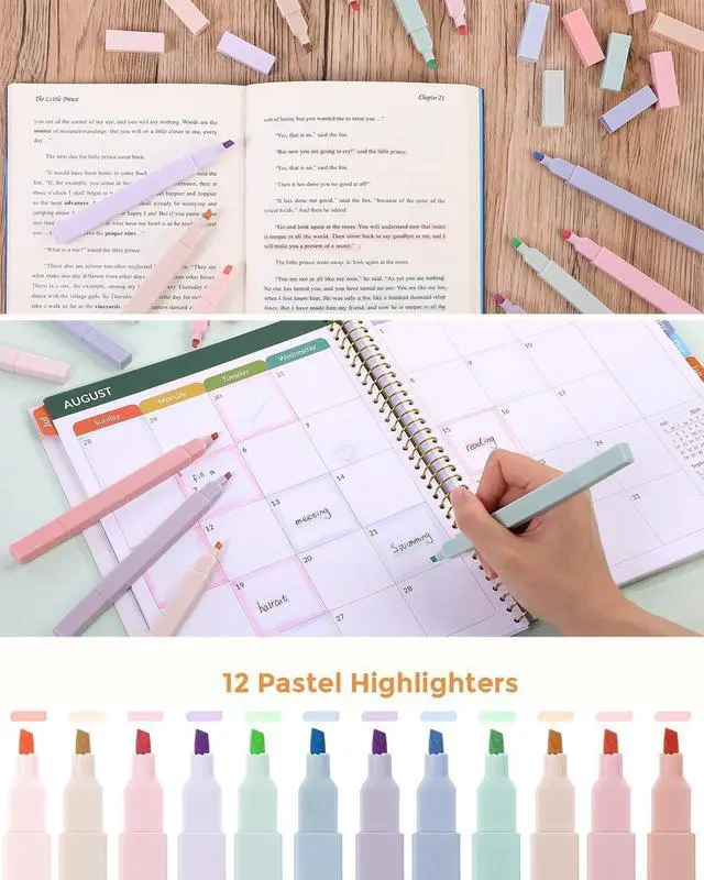 Alt view image 5 of 7 - Aesthetic School Supplies Kit, 38 PCS Stationery Set with Large Pencil Case, Pens, Mechanical Pencil Set, Highlighters, Sticky Notes & Refills for Students, College & Back to School