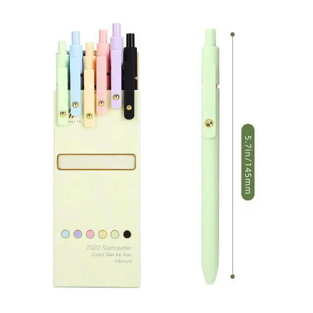 Alt view image 2 of 6 - Colorful Gel Pens, 0.5mm Fine Point Retractable,Colored Pens for Journaling and Sketching, Teacher Must Haves,Teacher School Supplies, Gifts for Nurse (12Pcs-Aesthetic+Vintage Colors)