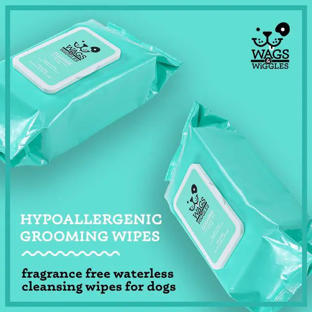 Alt view image 2 of 6 - Hypoallergenic Dog Wipes for Sensitive Skin, Fragrance-Free Waterless Cleansing Cloths for Paws, Face, and Dog Body, No SLS, Parabens, or DEA, 100 Count