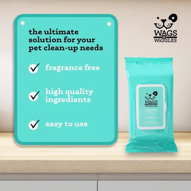 Alt view image 5 of 6 - Hypoallergenic Dog Wipes for Sensitive Skin, Fragrance-Free Waterless Cleansing Cloths for Paws, Face, and Dog Body, No SLS, Parabens, or DEA, 100 Count