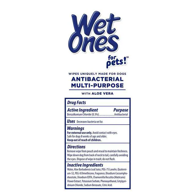 Alt view image 7 of 7 - for Pets Antibacterial Dog Wipes, Multi-Purpose Grooming Wipes with Aloe Vera for Paws, Face & Body, Easy Cleanups Between Baths, Tropical Splash Scent, 5.7 in x 7.5 in, 50 Count