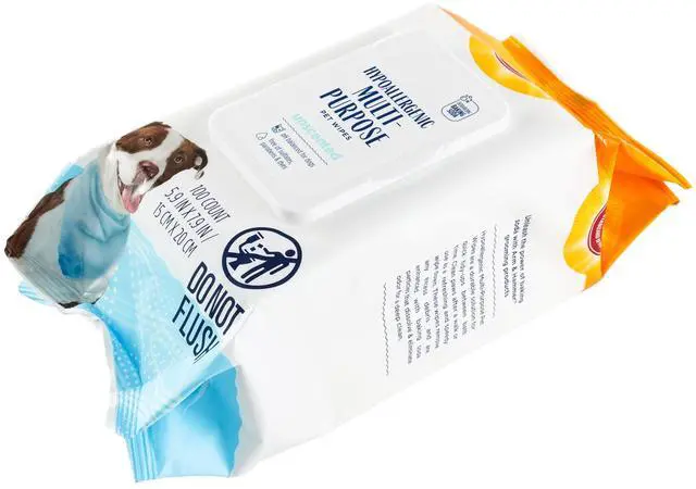 Alt view image 2 of 5 - for Pets Hypoallergenic Wipes for Dogs, Unscented - Odor Eliminating Waterless Cleaning Wipes with Baking Soda, Gentle on Sensitive Skin, Dogs, 100 Count