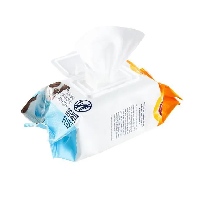 Alt view image 3 of 5 - for Pets Hypoallergenic Wipes for Dogs, Unscented - Odor Eliminating Waterless Cleaning Wipes with Baking Soda, Gentle on Sensitive Skin, Dogs, 100 Count