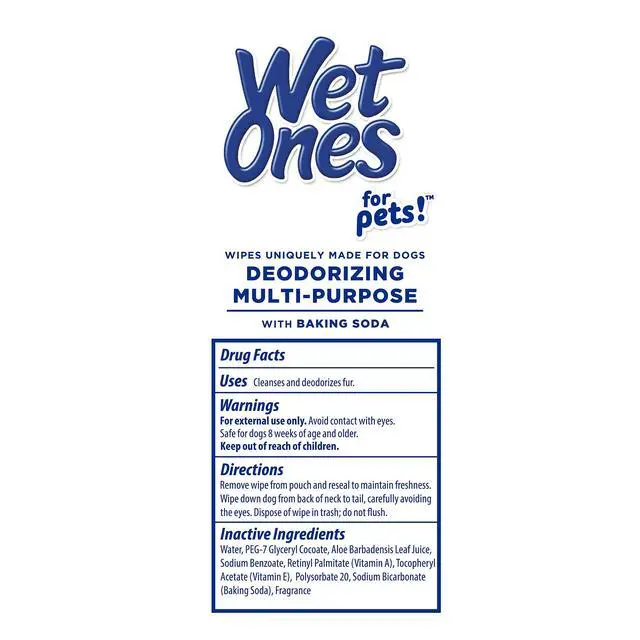 Alt view image 7 of 7 - for Pets Deodorizing Dog Wipes with Baking Soda, Tropical Splash Scent - Multipurpose Deodorizing Pet Grooming Wipes in Resealable Canister, 50 Count