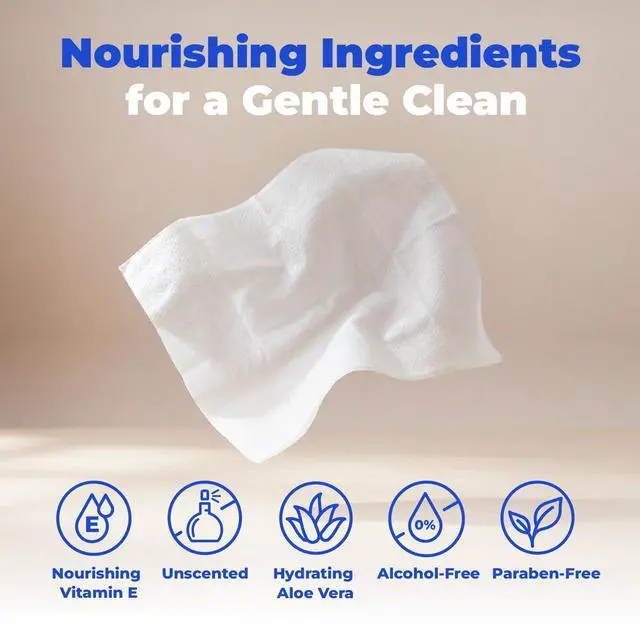 Alt view image 5 of 7 - 8" x 9" Large Unscented Dog Wipes - Cleaning and Deodorizing for Paws and Coat - Gentle Formula with Aloe Vera Vitamin E for Puppies and Cats - 100 Count