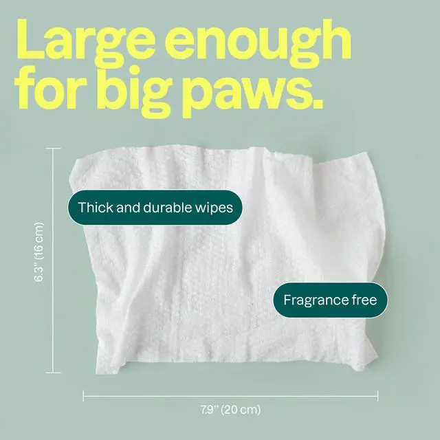 Alt view image 5 of 7 - Pet Wipes for Dogs & Cats, 99% Water, EWG Verified, Gentle & Unscented Cleaning Wipes for Paws, Ears, Face & Body, Deodorizing, Safe for Puppies & Kittens, 72 count