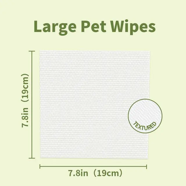 Alt view image 4 of 5 - 100 Unscented Pet Wipes for Paws & Butt Plant Based Hypoallergenic Pets Cleansing & Deodorizing Anal Gland Hygienic Puppy Wipes for Dogs Face & Body Cat Wipes Cleaning Fur Doggie Wipes