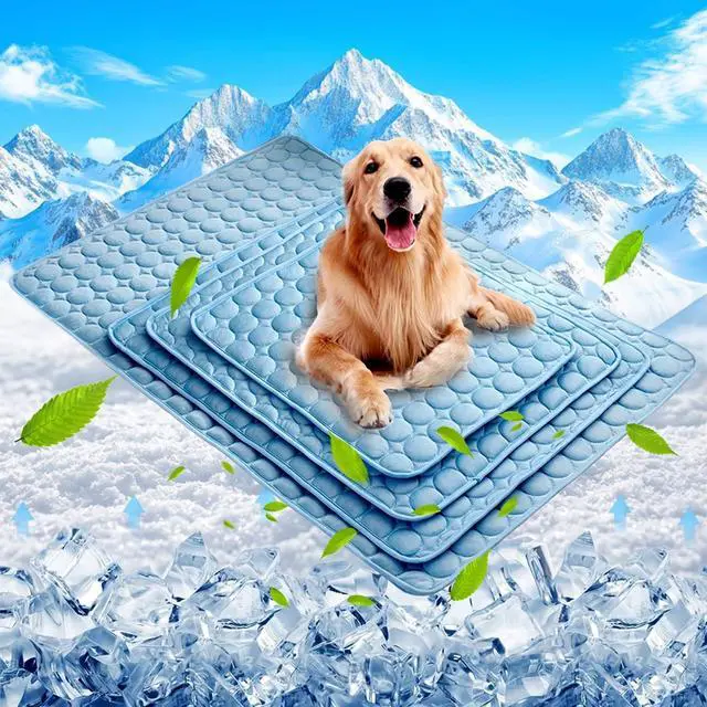 Main image of Dog Cooling Mat for Dogs Self Cooling, Summer Dog Cooling Pad for Small Medium Large Dogs Cats, Pet Ice Silk Blankets Sleeping Mat, Outdoor Dog Self Cooling Crate Mats Washable Portable