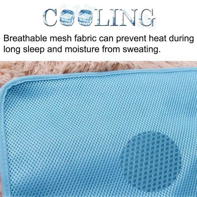 Alt view image 3 of 7 - Dog Cooling Mat for Dogs Self Cooling, Summer Dog Cooling Pad for Small Medium Large Dogs Cats, Pet Ice Silk Blankets Sleeping Mat, Outdoor Dog Self Cooling Crate Mats Washable Portable