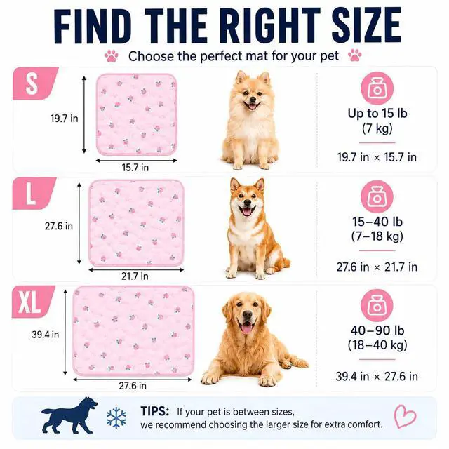 Alt view image 3 of 7 - Dog Cooling Mat, Summer Cooling Mat for Dogs, Self Cooling Pad for Small Medium Large Dogs Cats, Non-Toxic Breathable Sleep Bed Summer Pet Bed Puppy Ice Blanket for Kennel Sofa Bed Floor