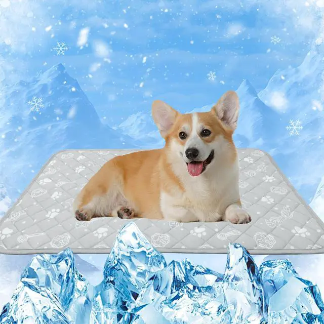 Main image of Self Cooling Mat for Dog, 28x39Cool-Chill Cooling Fiber & Endothermic Color Changing Pet Cooling Pad, Foldable & Washable Non-Toxic Summer Pet Blanket