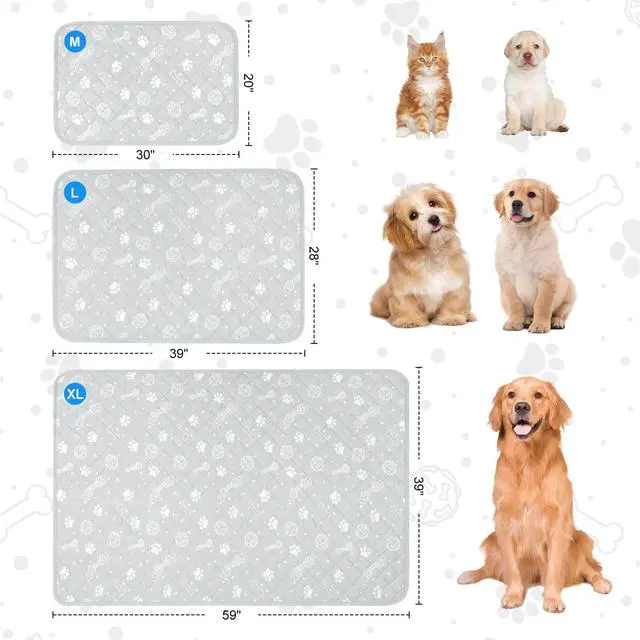 Alt view image 5 of 7 - Self Cooling Mat for Dog, 28x39Cool-Chill Cooling Fiber & Endothermic Color Changing Pet Cooling Pad, Foldable & Washable Non-Toxic Summer Pet Blanket