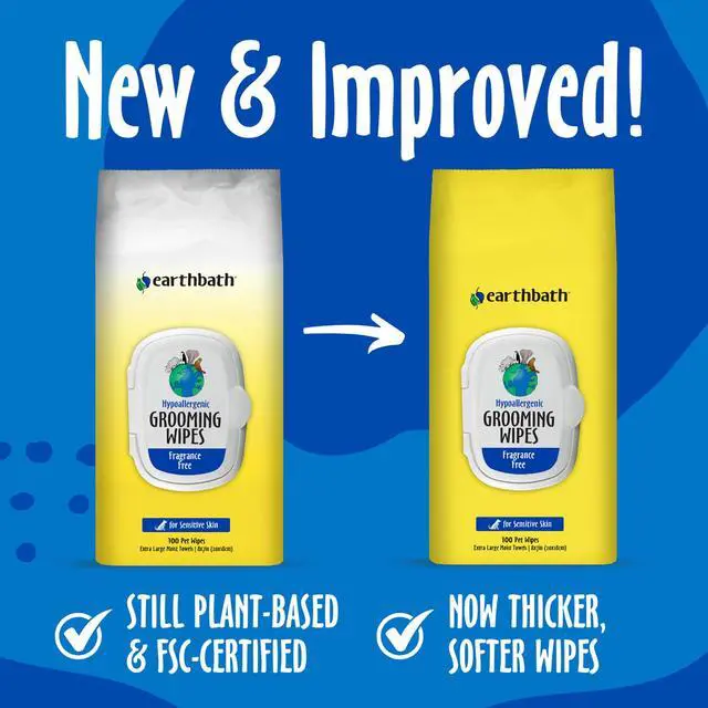 Alt view image 3 of 7 - Dog Grooming Wipes - Dog Wipes for Paws and Butt, Pet Wipes for Dogs & Cats, Helps Itchy & Dry Skin -Fragrance Free, 100 Count (1 Pack)