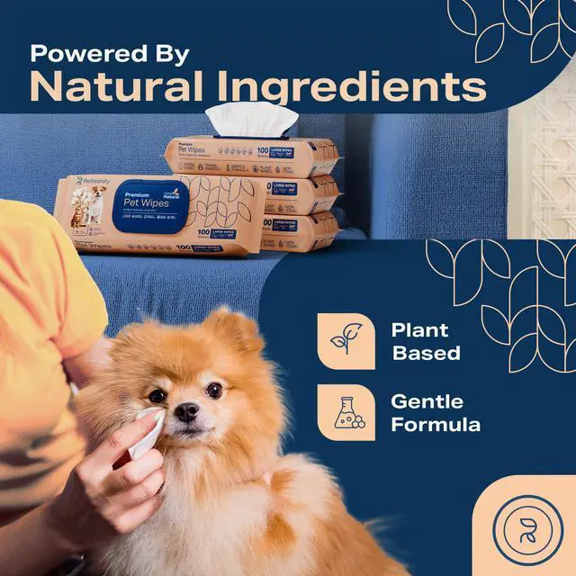Alt view image 3 of 6 - Dog Wipes for Paws and Butt - Plant Based Unscented (Pack of 400) - Pet Wipes for Dogs and Cats - Deodorizing Non Toxic Dog Wipes, +12 Additional Travel Wipes