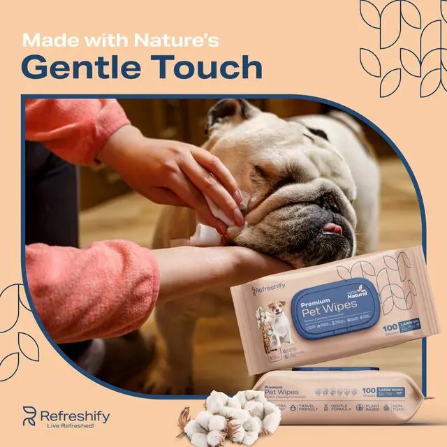 Alt view image 6 of 6 - Dog Wipes for Paws and Butt - Plant Based Unscented (Pack of 400) - Pet Wipes for Dogs and Cats - Deodorizing Non Toxic Dog Wipes, +12 Additional Travel Wipes