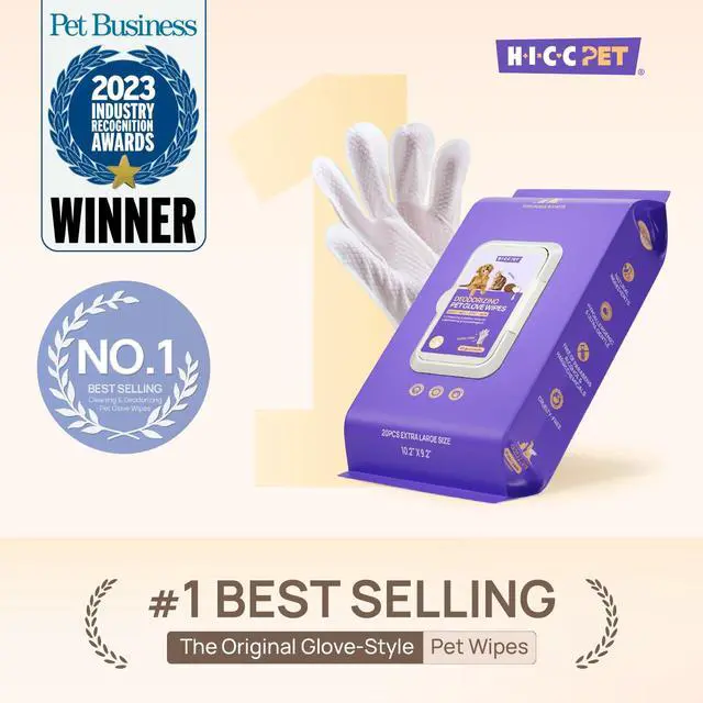 Alt view image 2 of 7 - Dog Wipes Cleaning Deodorizing Glove Wipes for Dogs, Cats & Horses, Hypoallergenic Hydrating & Nourishing Pet Wipes for Eyes, Ears, Butt & Paws, No-Rinse, 6pcs Coconut Scent