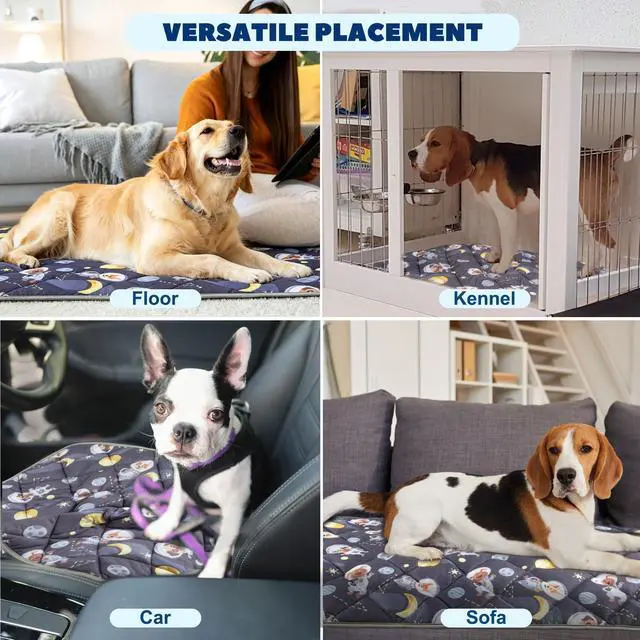Alt view image 7 of 7 - Dog Cooling Mat for Dogs Cat Cooling Pad for Dog Mat Blanket Summer Cool Tech Fabric Washable Sleeping Pad on Kennel Sofa Bed Floor Car Seats, Small