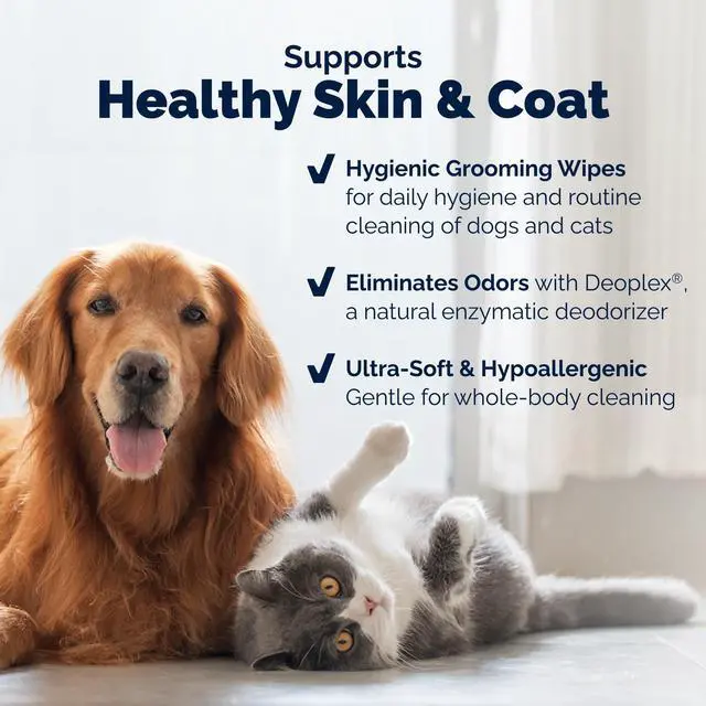 Alt view image 5 of 7 - Furbliss/Dermabliss Pet Wipes for Dogs & Cats for Grooming, Cleansing & Deodorizing, Thick Dog Wipes for Convenient Dog Cleaning with Natural Deodorizer, 100ct (NEW Unscented)