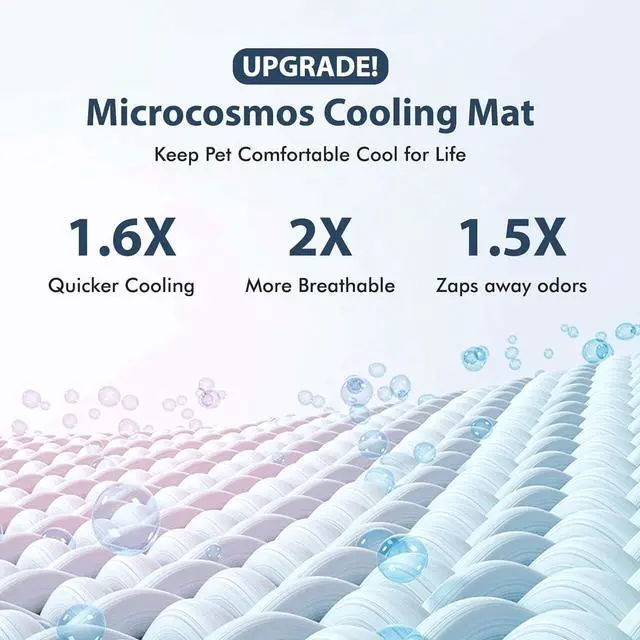 Alt view image 3 of 7 - Summer Cooling Mat & Sleeping Pad- Water Absorption Top, Materials Safe, Easy Carry, EZ Clean. Keep Cooling for Pets, Kids and Adults.(Blue White, 28" x22")