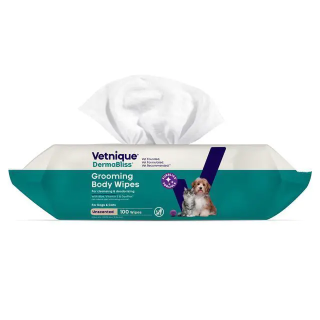 Alt view image 4 of 7 - Furbliss/Dermabliss Pet Wipes for Dogs & Cats for Grooming, Cleansing & Deodorizing, Thick Dog Wipes for Convenient Dog Cleaning with Natural Deodorizer, 100ct (NEW Unscented)