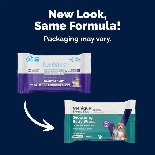 Alt view image 2 of 7 - Furbliss/Dermabliss Pet Wipes for Dogs & Cats for Grooming, Cleansing & Deodorizing, Thick Dog Wipes for Convenient Dog Cleaning with Natural Deodorizer, 100ct (NEW Unscented)