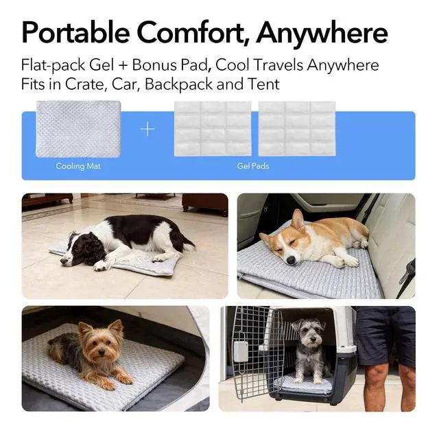 Alt view image 5 of 7 - 2-in-1 Cooling Mat for Cats Small Dogs, 12"x20", S