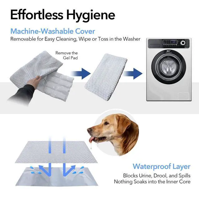 Alt view image 4 of 7 - 2-in-1 Cooling Mat for Cats Small Dogs, 12"x20", S