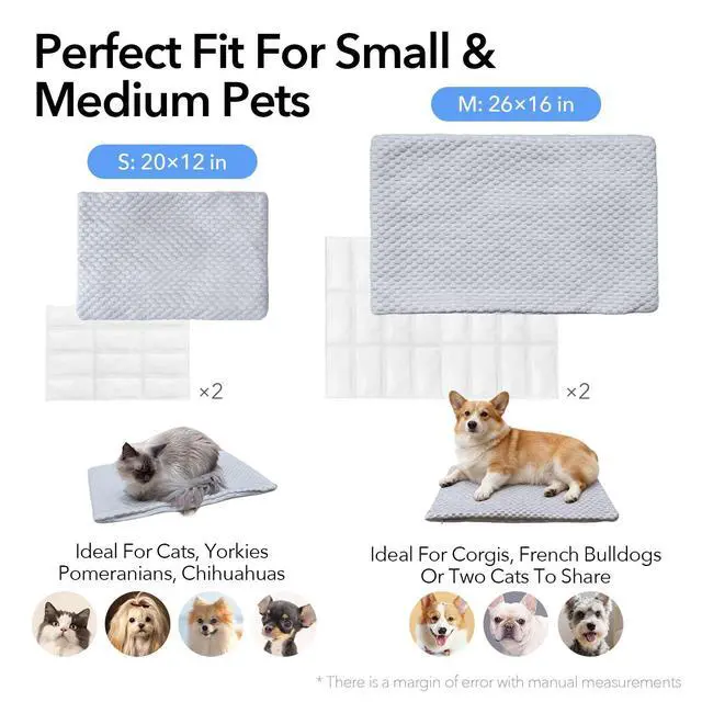 Alt view image 7 of 7 - 2-in-1 Cooling Mat for Cats Small Dogs, 12"x20", S