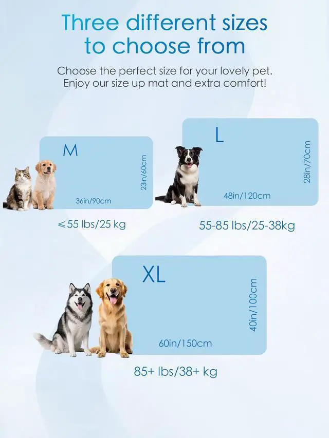 Alt view image 6 of 7 - Dog Cooling Mat, Q-MAX0.46 Thickened Breathable Cold Pad for Summer Active Dog, 36"x23" Portable Washable Kennel Crate Pet Bed, Rapid Cooling Durable Non-Gel Blue