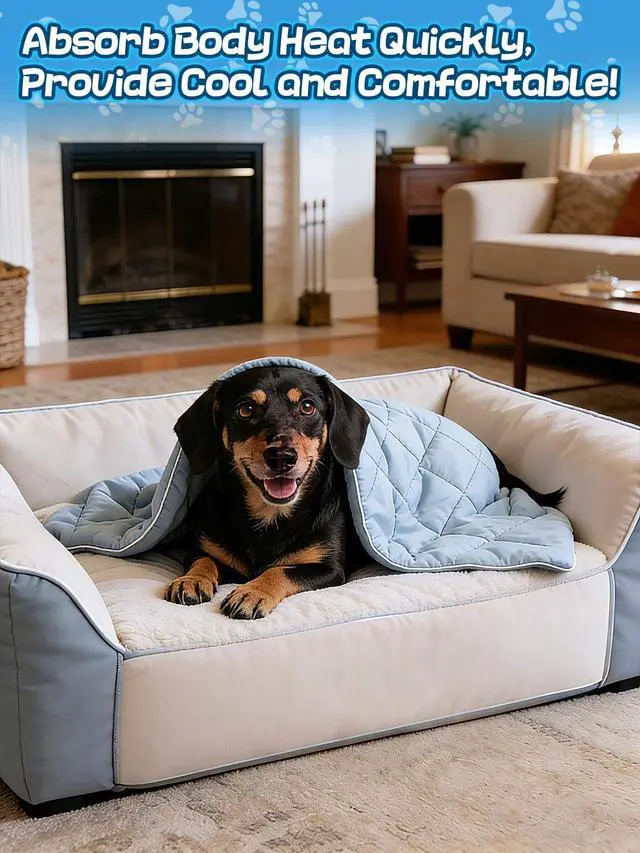 Alt view image 5 of 7 - 29x40in Cooling Blanket for Dogs - Machine Washable Soft Blanket with Q-MAX>0.4, Fits Small Medium Dogs Cats, Summer Cooling Mat for Dog Kennel Car Seat Indoor Furniture Couch Sofa Protector