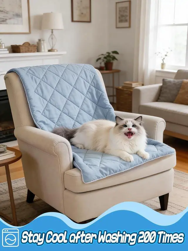 Alt view image 7 of 7 - 29x40in Cooling Blanket for Dogs - Machine Washable Soft Blanket with Q-MAX>0.4, Fits Small Medium Dogs Cats, Summer Cooling Mat for Dog Kennel Car Seat Indoor Furniture Couch Sofa Protector