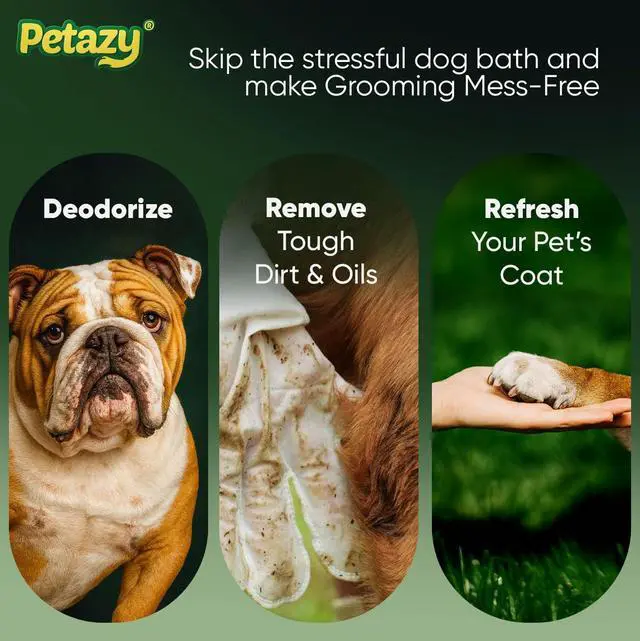 Alt view image 6 of 7 - Pet Glove Wipes for Dogs & Cats Hypoallergenic Thick Cleaning Gloves with Aloe & Coconut Oil for Paws, Face, Ears & Butt, Instant No Rinse Grooming Wipes to Deodorize and Hydrate, 25 Pack