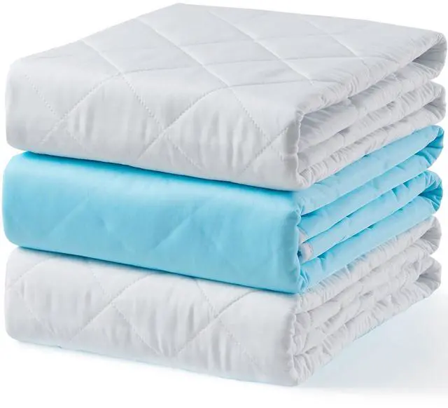 Main image of Washable Waterproof Underpads 18"x24" (3 Pack) Reusable Incontinence Bed Pads for Adults, Kids & Pets, Non-Slip, Silent, Machine Washable for Chair, Crib, Bassinet