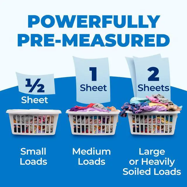 Alt view image 7 of 7 - 5in1 Power Sheets Laundry Detergent, Free & Clear, 50 Count, up to 100 Small Loads