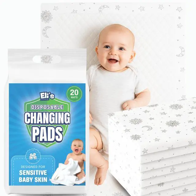 Main image of Disposable Baby Changing Pads - Soft, Waterproof & Leakproof Liners Absorbent Underpads - Large Travel Size Diaper Changing Mat for Home, Car, Diaper Bag - (20 Pack, Boho)