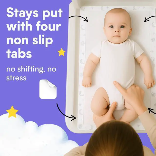 Alt view image 3 of 7 - Disposable Baby Changing Pads - Soft, Waterproof & Leakproof Liners Absorbent Underpads - Large Travel Size Diaper Changing Mat for Home, Car, Diaper Bag - (20 Pack, Boho)