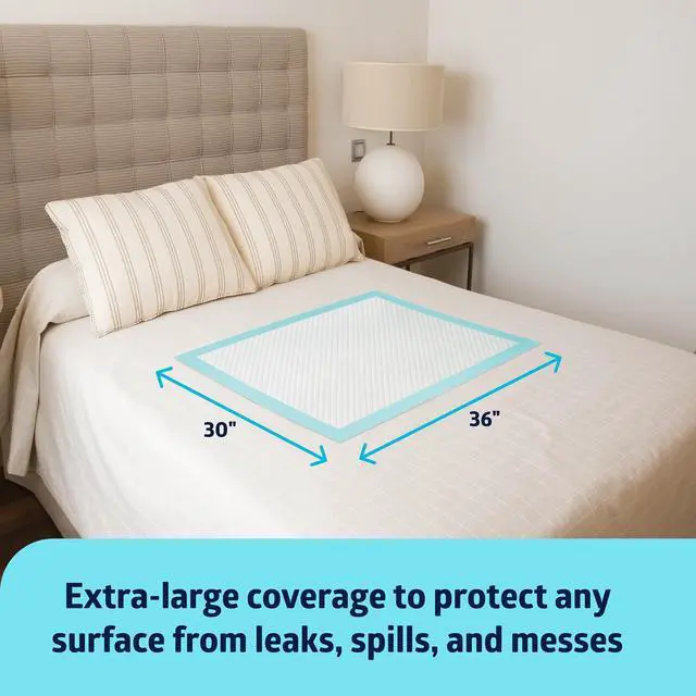 Alt view image 2 of 6 - Bed Pads Disposable Adult, Heavy Duty Chux Pads, 36x36, 5 Count, Incontinence Bed Pads for Adults, Chucks Underpads Extra Large, Disposable Bed Pads for Incontinence, Pee Pads