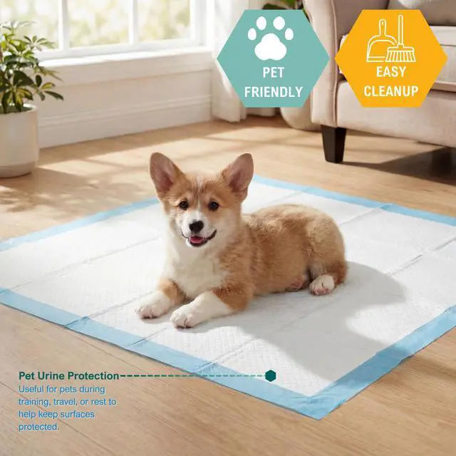 Alt view image 4 of 7 - Disposable Underpads 23'' X 36'' (25-Count) Incontinence Pads, Chux, Bed Covers, Puppy Training | Thick, Super Absorbent Protection for Kids, Adults, Elderly | Liquid, Urine, Accidents