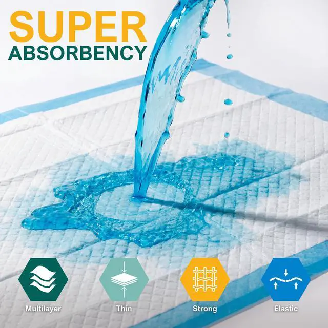 Alt view image 7 of 7 - Disposable Underpads 23'' X 36'' (25-Count) Incontinence Pads, Chux, Bed Covers, Puppy Training | Thick, Super Absorbent Protection for Kids, Adults, Elderly | Liquid, Urine, Accidents