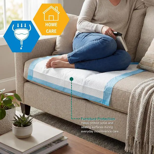 Alt view image 5 of 7 - Disposable Underpads 23'' X 36'' (25-Count) Incontinence Pads, Chux, Bed Covers, Puppy Training | Thick, Super Absorbent Protection for Kids, Adults, Elderly | Liquid, Urine, Accidents