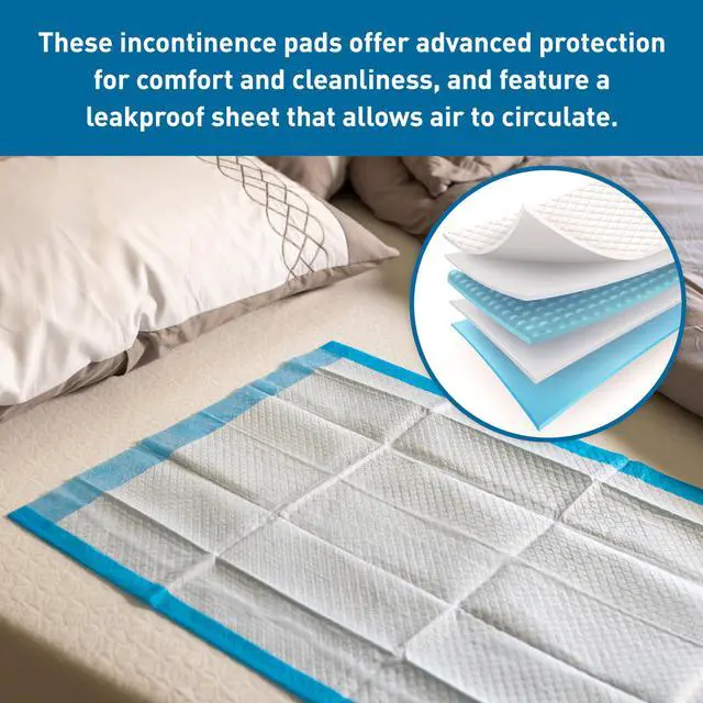 Alt view image 7 of 7 - Disposable Incontinence Underpads, Standard Absorbency, 23" x 36", 10 Pads