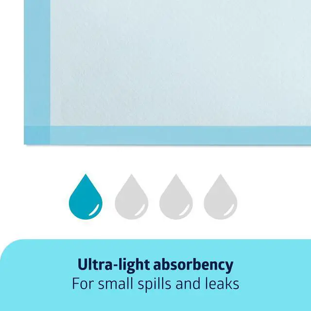 Alt view image 2 of 7 - Light Absorbency Underpad, 17" x 24", 100 Count, Disposable Chucks, Bed, Furniture & Surface Protection, For Kids, Adults, Elderly, Puppy Pad, Changing Pad, Incontinence Pee Pad