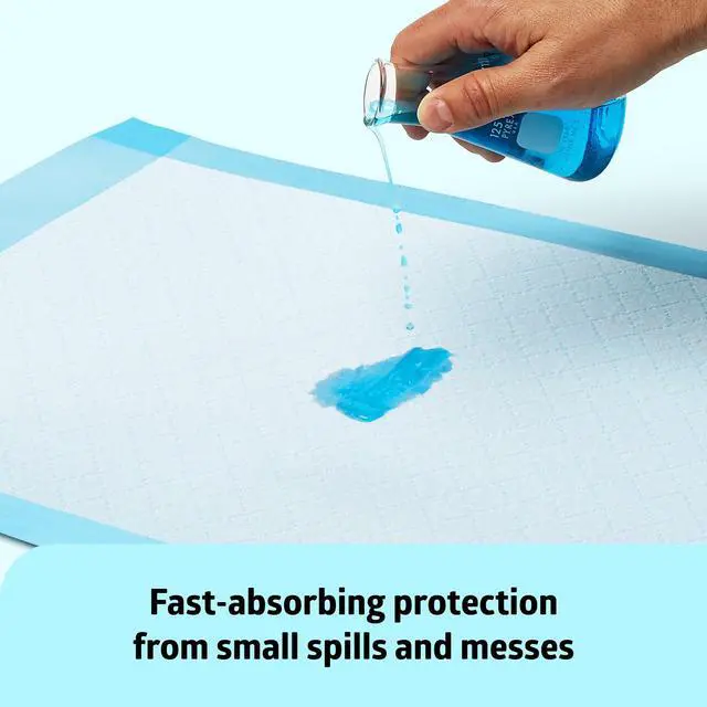 Alt view image 6 of 7 - Light Absorbency Underpad, 17" x 24", 100 Count, Disposable Chucks, Bed, Furniture & Surface Protection, For Kids, Adults, Elderly, Puppy Pad, Changing Pad, Incontinence Pee Pad