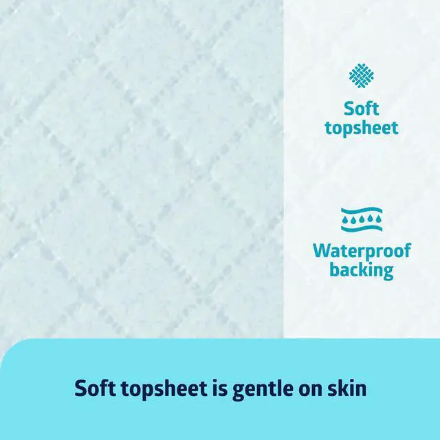 Alt view image 4 of 7 - Light Absorbency Underpad, 17" x 24", 100 Count, Disposable Chucks, Bed, Furniture & Surface Protection, For Kids, Adults, Elderly, Puppy Pad, Changing Pad, Incontinence Pee Pad