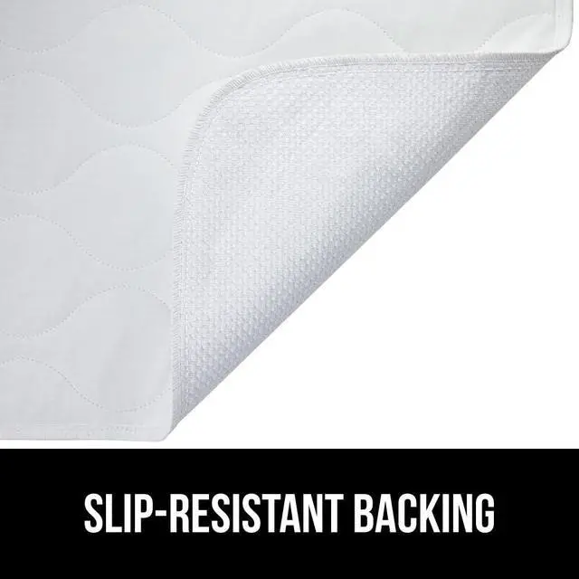 Alt view image 4 of 7 - Washable Underpads, Waterproof Reusable Heavy Absorbency Incontinence Bed Pads, Leak Proof Toddler Mattress Pad, 52x34 Slip Resistant Protector for Bedwetting, Adults and Kids, White
