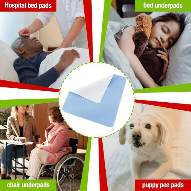 Alt view image 2 of 7 - Bed Pads for Incontinence Washable with 4 Layers of Protection, Waterproof Bed Pads Large 34" x 52" Great for Adult, Children and Pets