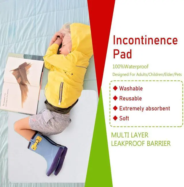 Alt view image 3 of 7 - Bed Pads for Incontinence Washable with 4 Layers of Protection, Waterproof Bed Pads Large 34" x 52" Great for Adult, Children and Pets